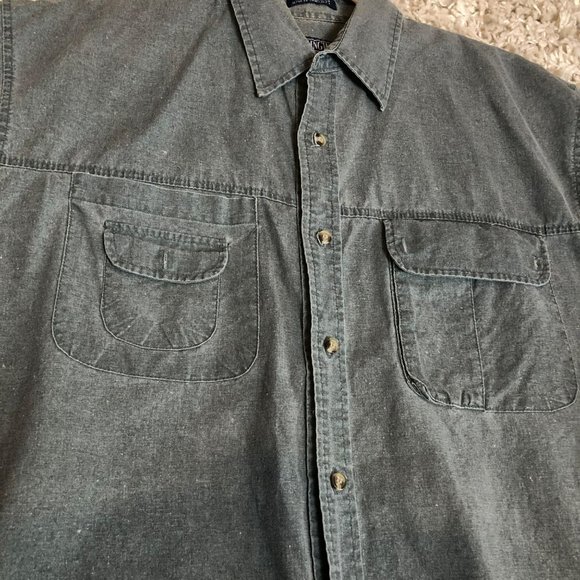 Hemingway Traders SS Sz Large Button Up Workmen's Shirt - Picture 4 of 7